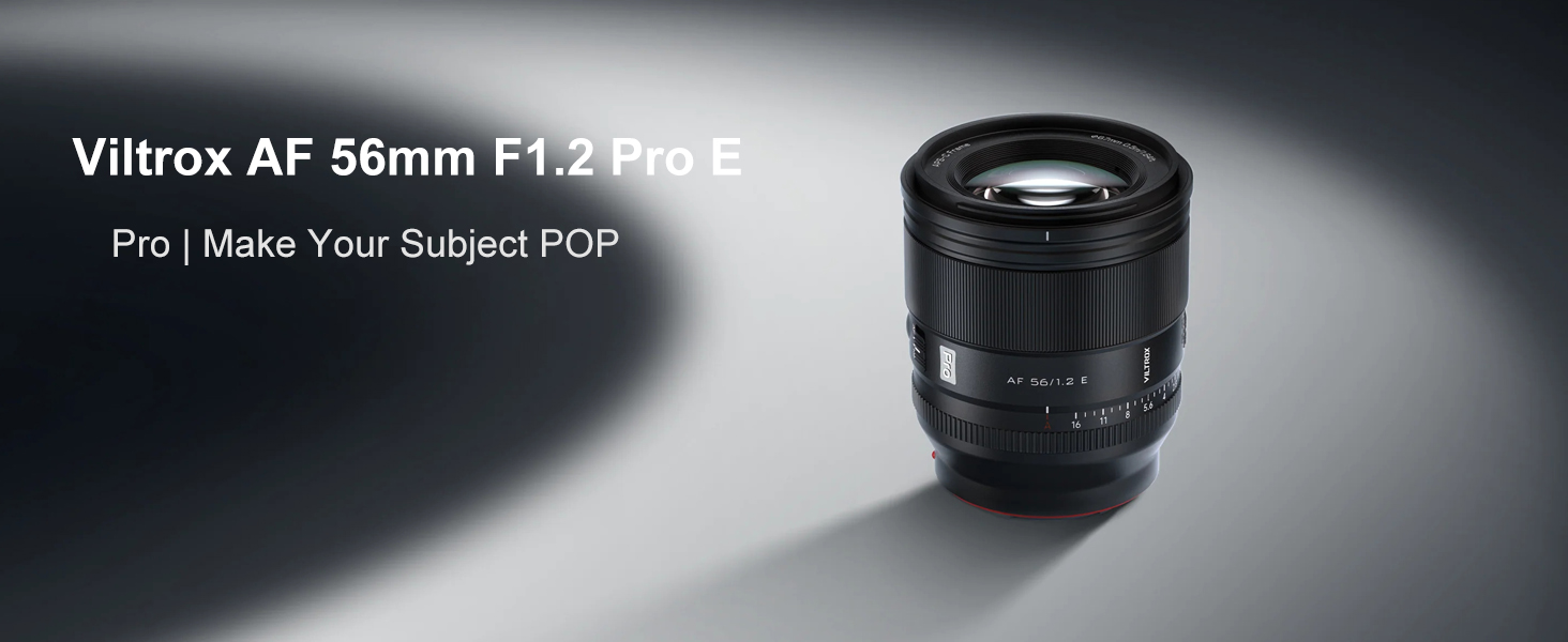 VILTROX 56mm F1.2 Pro XF-Mount Lens for Fuji, 56mm f/1.2 XF APS-C